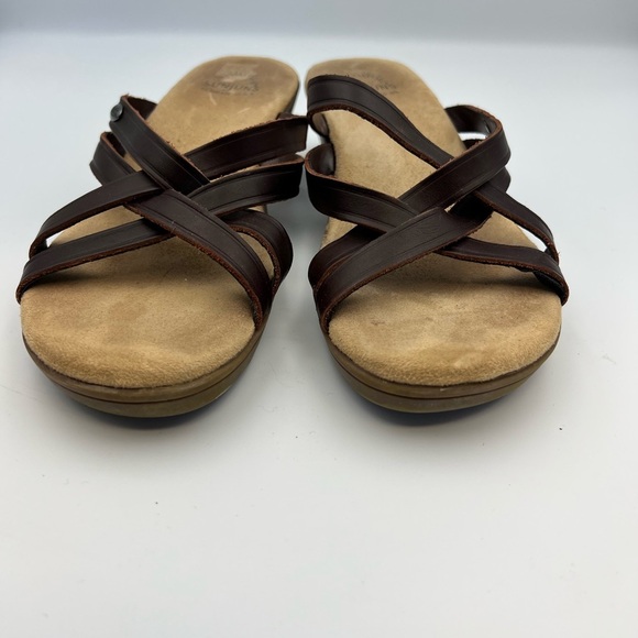 Bass Vintage Women's Brown‎ Wedge Sandals Sunjuns - Picture 3 of 7